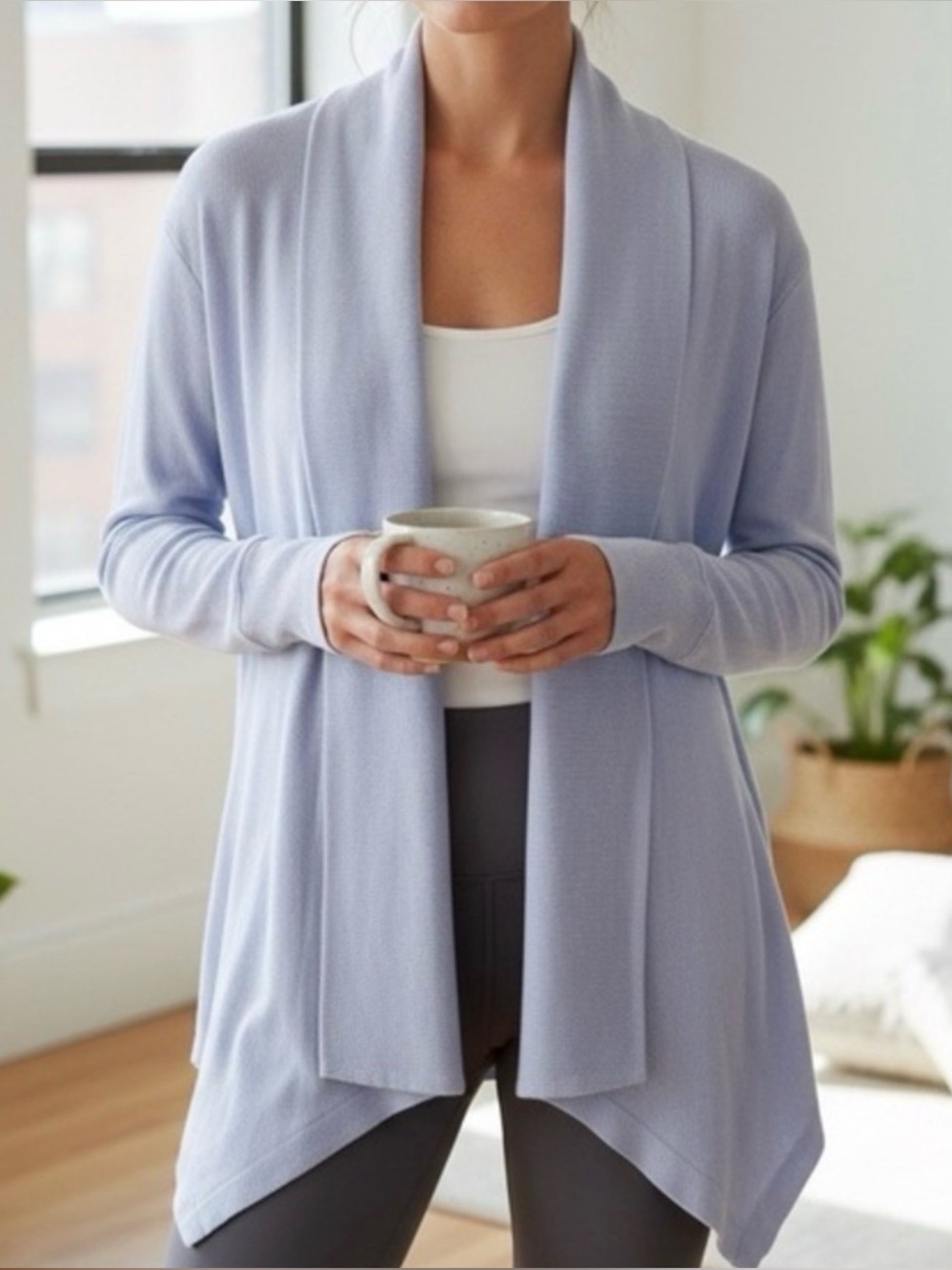 Athleta Pale Blue Pranayama Open-Front Women's Cardigan Wrap